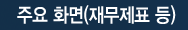 주요 화면(재무제표 등)